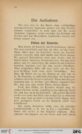 Füllen der Kassette