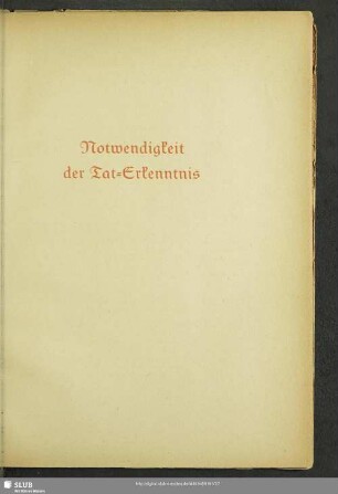 Notwendigkeit der Tat-Erkenntnis