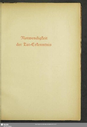 Notwendigkeit der Tat-Erkenntnis