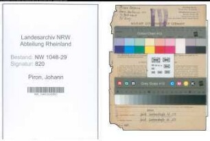 Entnazifizierung Johann Piron , geb. 26.03.1890 (Beamter)