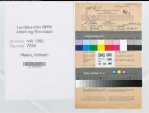 Entnazifizierung Wilhelm Pielen, geb. 06.11.1893 (Kaufmann)