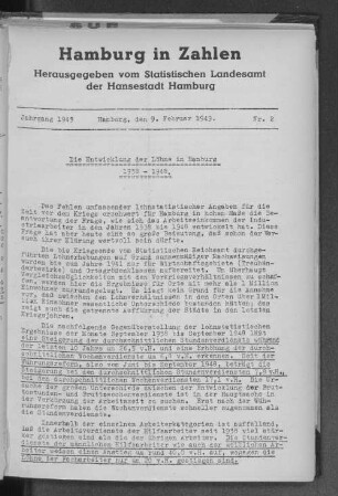 Die Entwicklung der Löhne in Hamburg 1938-1948