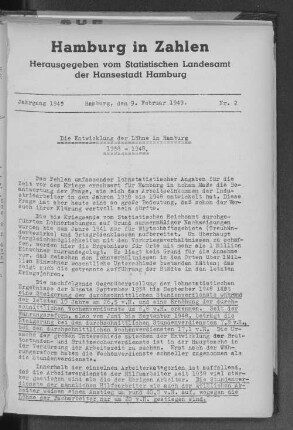 Die Entwicklung der Löhne in Hamburg 1938-1948