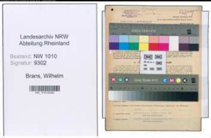 Entnazifizierung Wilhelm Brans , geb. 23.03.1913 (Buchhalter)