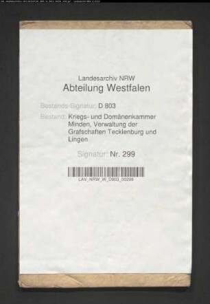 Hauptertrag von den Lingenschen Domänen- und Ämtergefällen
