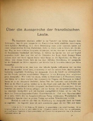 Über die Aussprache der französischen Laute
