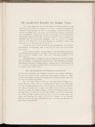 Die graphischen Künstler der Berliner Schule.