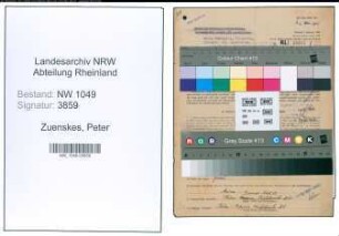 Entnazifizierung Peter Zuenskes , geb. 09.11.1897 (Fahrer)