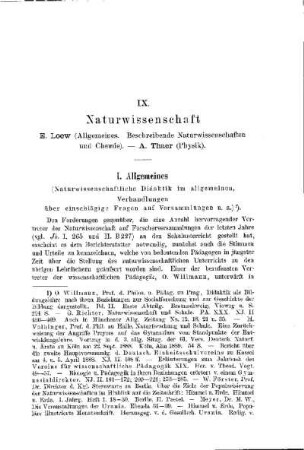Naturwissenschaften : [Abteilung B. Die einzelnen Lehrgegenstände]