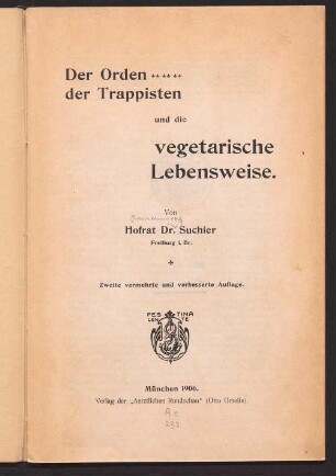 Der Orden der Trappisten und die vegetarische Lebensweise