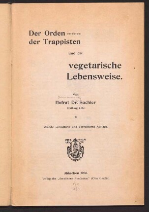 Der Orden der Trappisten und die vegetarische Lebensweise
