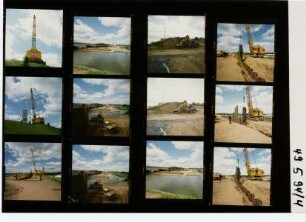 Kanalbrücke über die Weser - Unterbauten - Mittellandkanal, Minden, 1994
