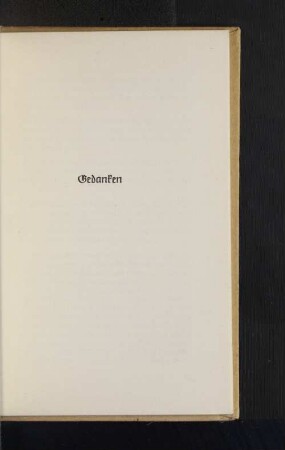 Gedanken.