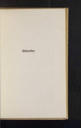 Gedanken.