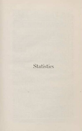 Statistics