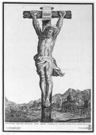 Christus am Kreuz : Hartfeldt, Bernard nach Rubens, Peter Paul. Christus am Kreuz. Kupferstich; 32,1 x 22,3 cm. Dresden: Kupferstich-Kabinett A 41 612 in A 1134, 2 Rubens IV