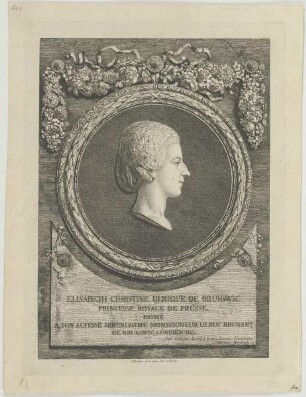 Bildnis der Elisabeth Christine Ulrique de Brunswic