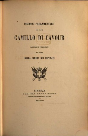 Discorsi parlamentari del Conte Camillo di Cavour : raccolti e pubblicati per ordine della camera dei deputati. 10