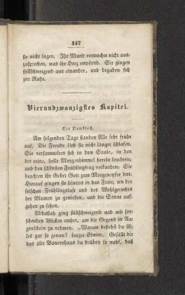 Vierundzwanzigstes Kapitel. Ein Dankfest.
