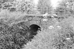 Mollhagen: Viehkatenstraße: "Dänenbrücke" über den Viehbach: Seitenansicht: oben Geländer