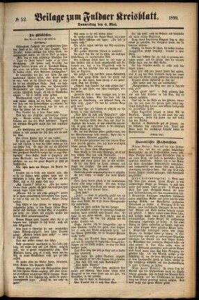 Zweite Ausgabe vom Donnerstag, den 04. Mai 1899.