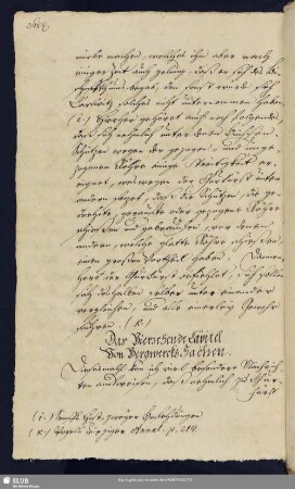 14. Capitel. Von Bergwercks Sachen.
