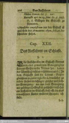 Cap. XXII. Das Auffahren im Schlaffe