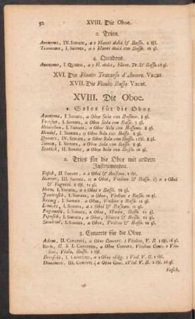 XVI. Die Flauto Traverso d'Amore