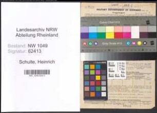 Entnazifizierung Heinrich Schulte , geb. 28.02.1887 (Dachdecker)
