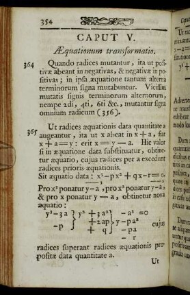 Caput V. Æquationum transformatio.