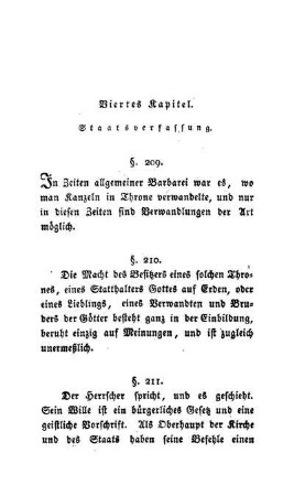 Viertes Kapitel. Staatsverfassung.