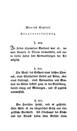 Viertes Kapitel. Staatsverfassung.