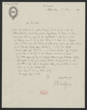 Brief an Annie Krull : 09.03.1906