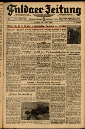 Ausgabe vom Mittwoch, den 08. März 1944.