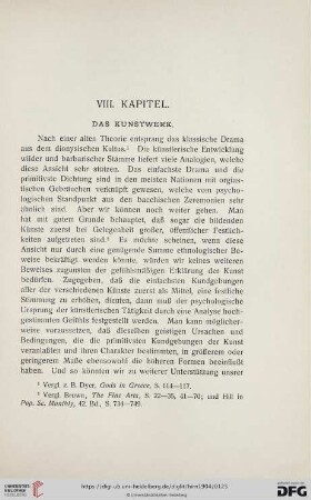 VIII. Kapitel: Das Kunstwerk