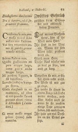 Dialoghetto duodecimo / Zwölftes Gespräch