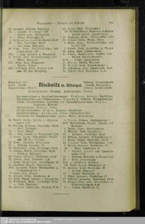 Blochwitz m. Rittergut