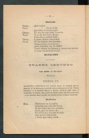 Cuadro segundo. - Los novios de Mariquita.