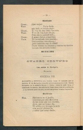 Cuadro segundo. - Los novios de Mariquita.