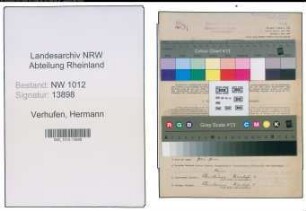 Entnazifizierung Hermann Verhufen , geb. 28.07.1898 (Kaufm.Angest.)