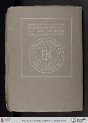 Eastman Kodak Co. [Chemicals, back cover verso]