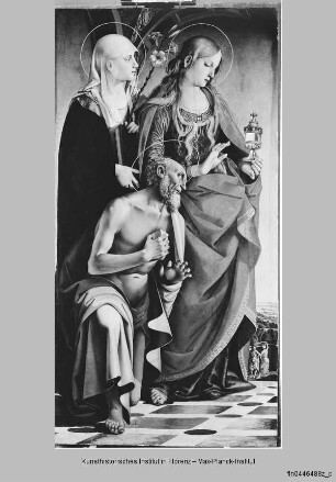 Bichi-Altar : Die Heiligen Katharina von Siena, Magdalena und Hieronymus