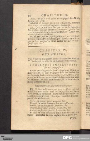 Chapitre IV. Des Verbes