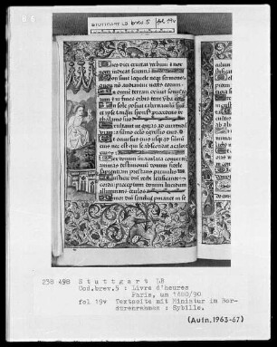 Lateinisches Stundenbuch (Livre d'heures) — Weissagende Sybille, Folio 19verso
