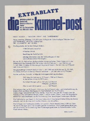 "NACH HOESCH - 'MINISTER STEIN' UND 'HARDENBERG'"