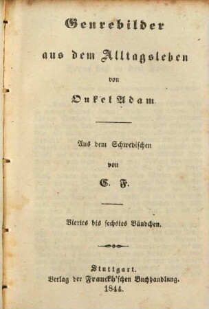 Genrebilder aus dem Alltagsleben, 4/6