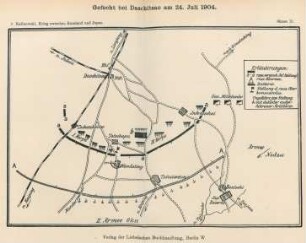 Skizze 15. Gefecht bei Daschitsao am 24. Juli 1904