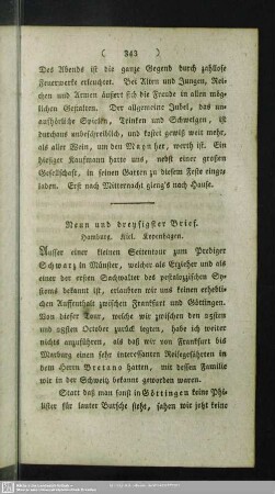 Neun und dreysigster Brief. Hamburg. Kiel. Kopenhagen