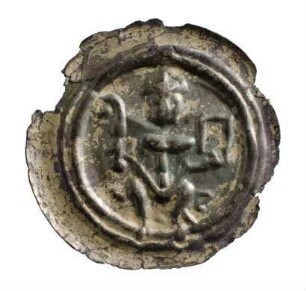 Münze, Brakteat, 13. Jh.
