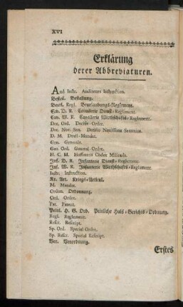 Erklärung derer Abbreviaturen